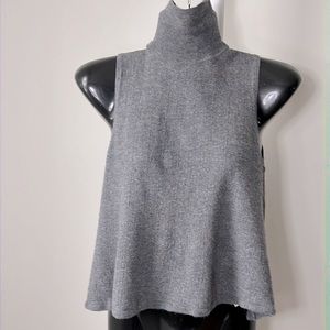 Theory brand-Grey turtleneck sleeveless sweater. Size S/P